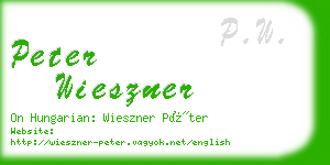 peter wieszner business card